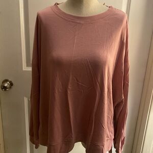 Pullover Sweatshirt by Found Sz L Dark Rose NWT